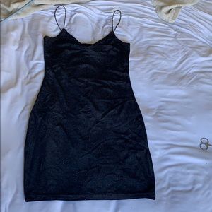 black tight dress with tag